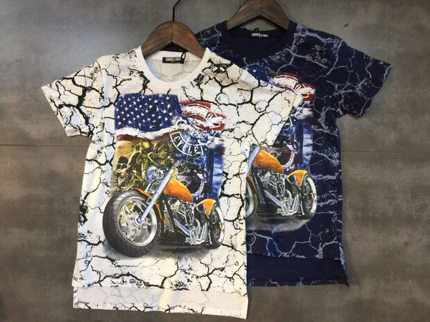 Squared &amp; Cubed T-Shirt Jongens Donkerblauw, maat 98/104