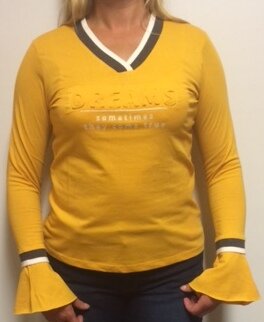 Blue Seven Shirt Dames Okergeel