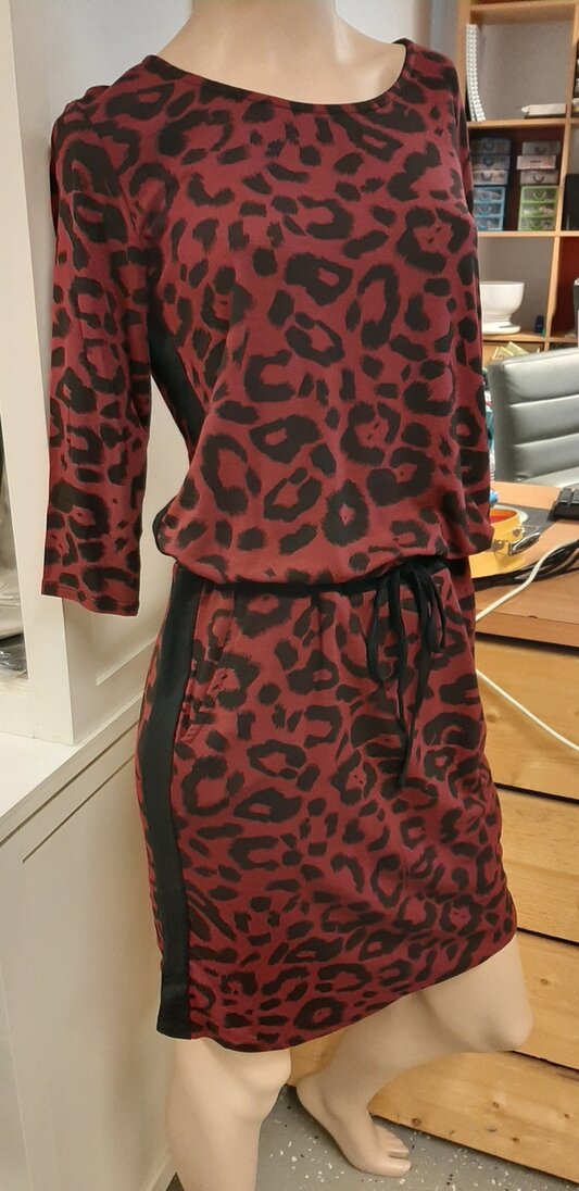 Jurk Dames Panter Bordeaux