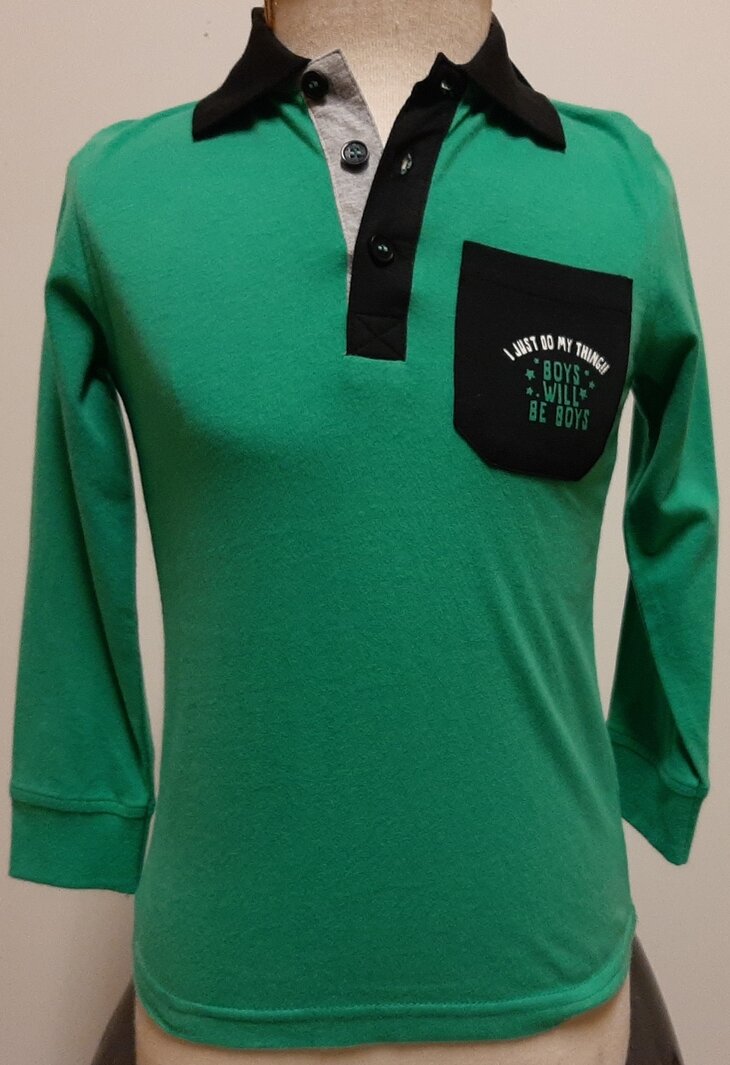 Blue Seven Shirt Jongens Groen Maat 98