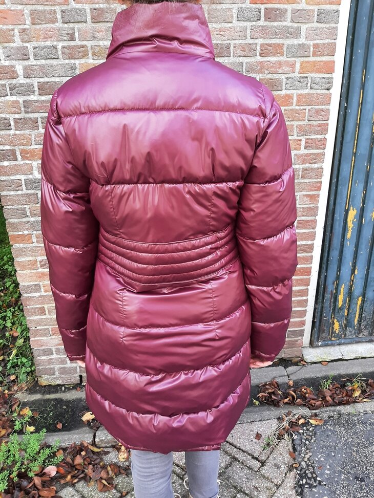 Winterjas Dames Aubergine, maat 38