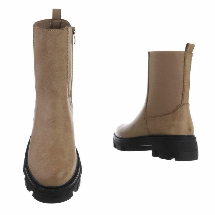 Chelsea Boots Dames Khaki