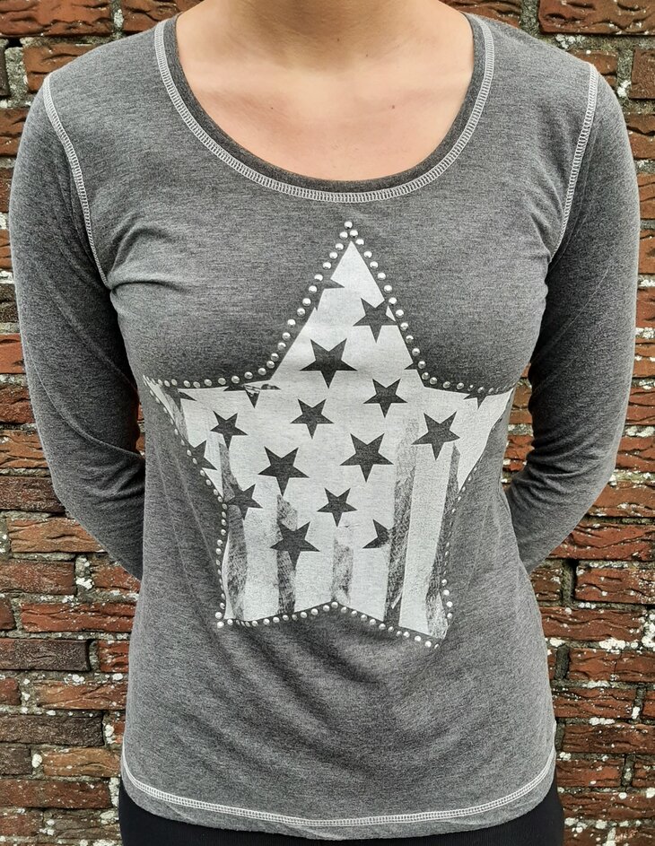 Blue Seven Shirt Dames Grijs, maat S