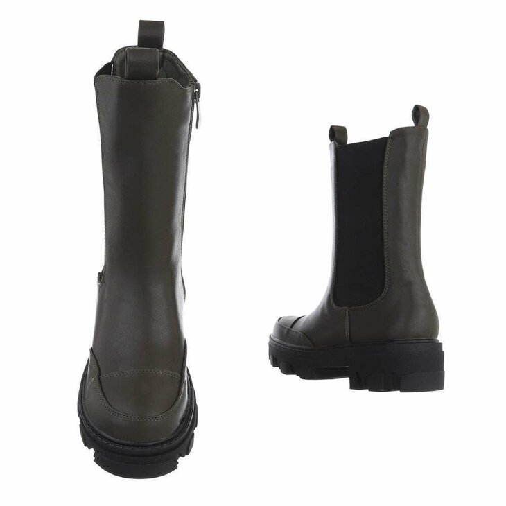 Chelsea Boots Dames Groen