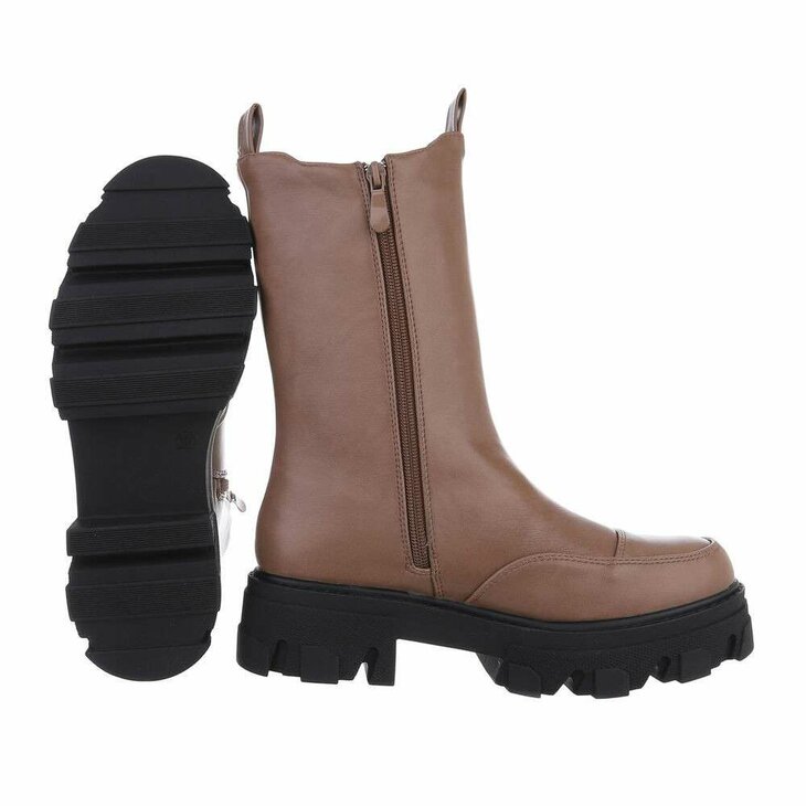 Chelsea Boots Dames Khaki