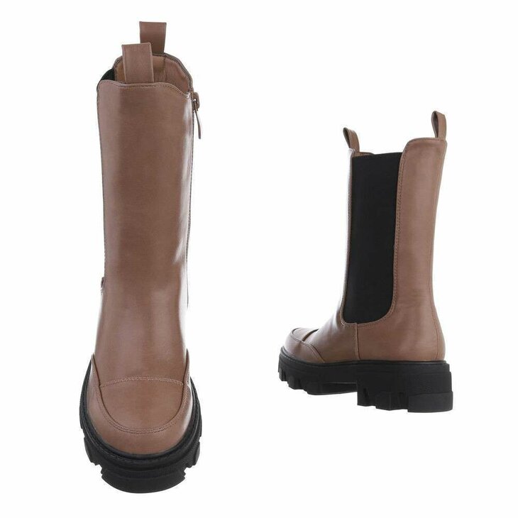 Chelsea Boots Dames Khaki