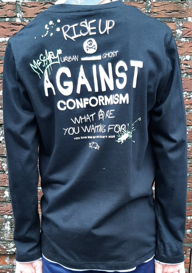 Shirt Blue Seven Jongens Zwart, maat 152