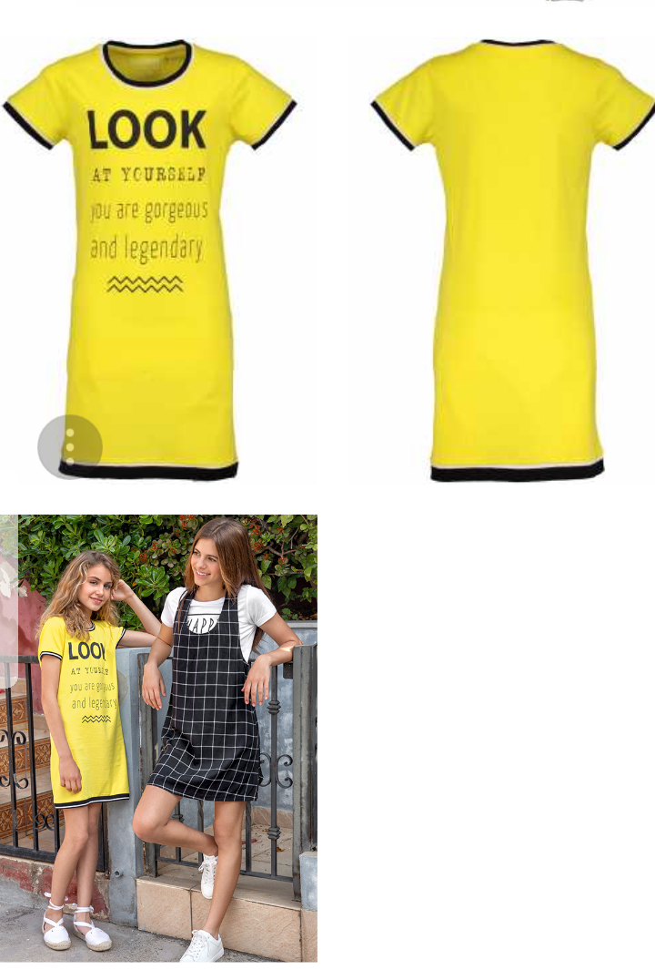 Blue Seven Jurk Meisjes Geel