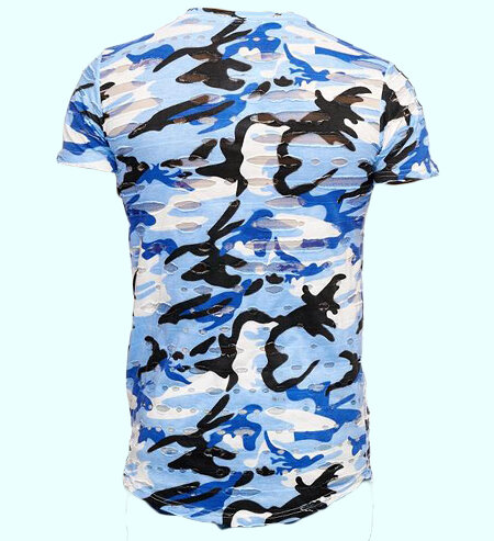 Army Tshirt Heren Blauw