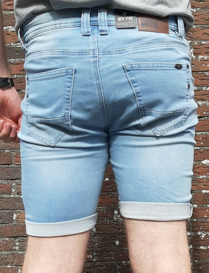 Jogg Jeans Bermuda Heren Lichtblauw