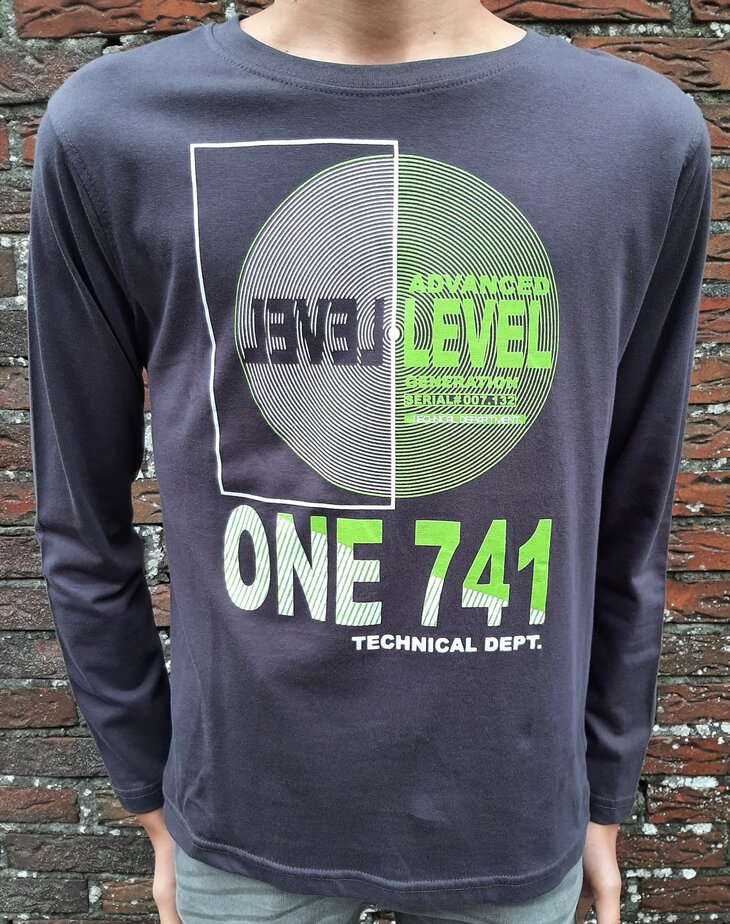 BLUE SEVEN Shirt jongens Antraciet, maat 152