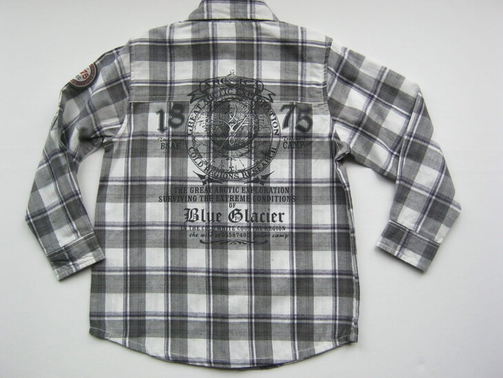 Blouse jongens Grijs, maat 116