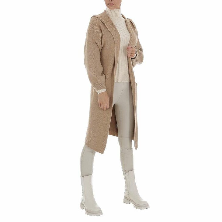 Lang Vest Dames Camel, ONE SIZE