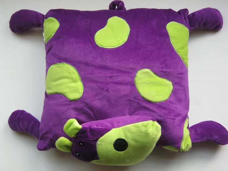 Kussen Koe Paars / Groen