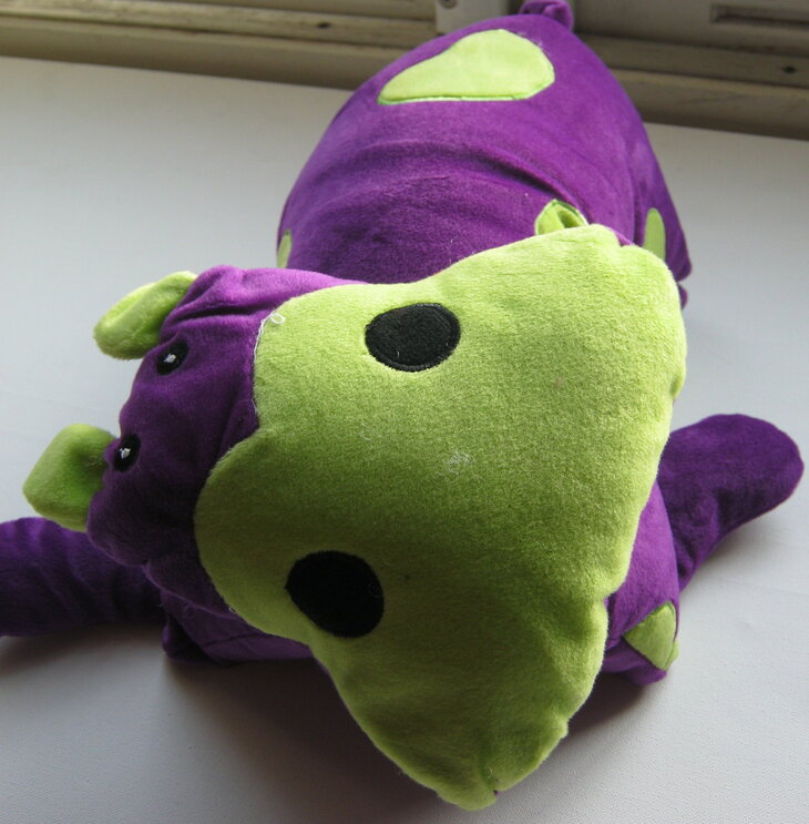 Kussen Koe Paars / Groen