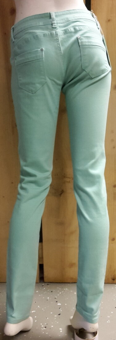 Gekleurde Skinny Dames Mintgroen