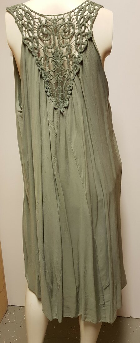 Jurk Dames Groen, ONE SIZE