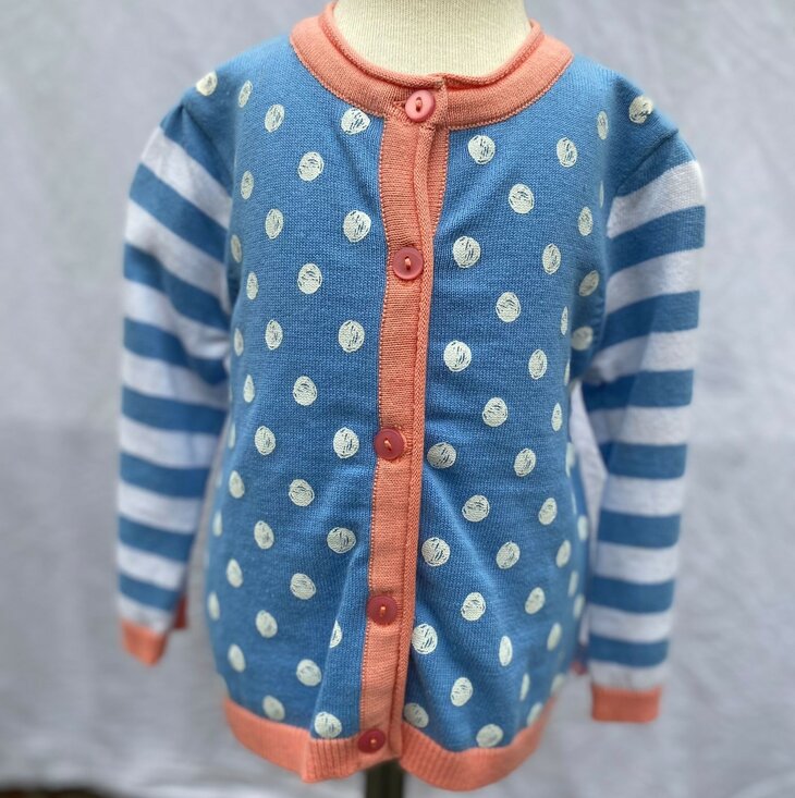 Vestje Blauw/Roze, maat 74