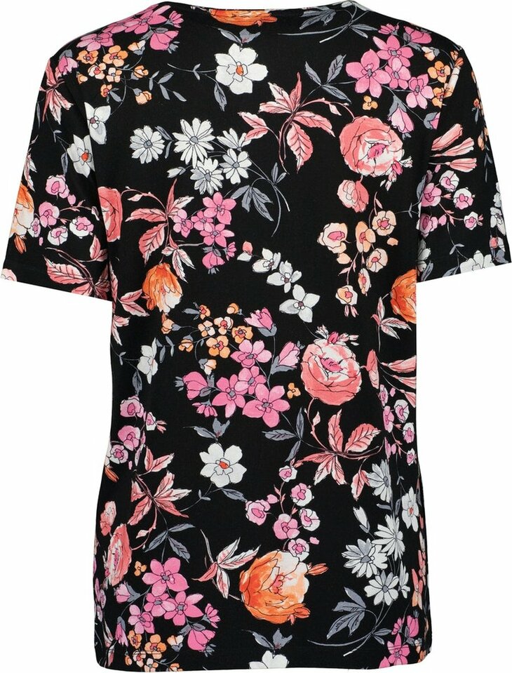 BLUE SEVEN Tshirt Bloemen Zwart
