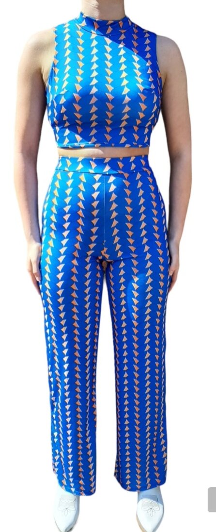 Flare Broek Kobalt Blauw