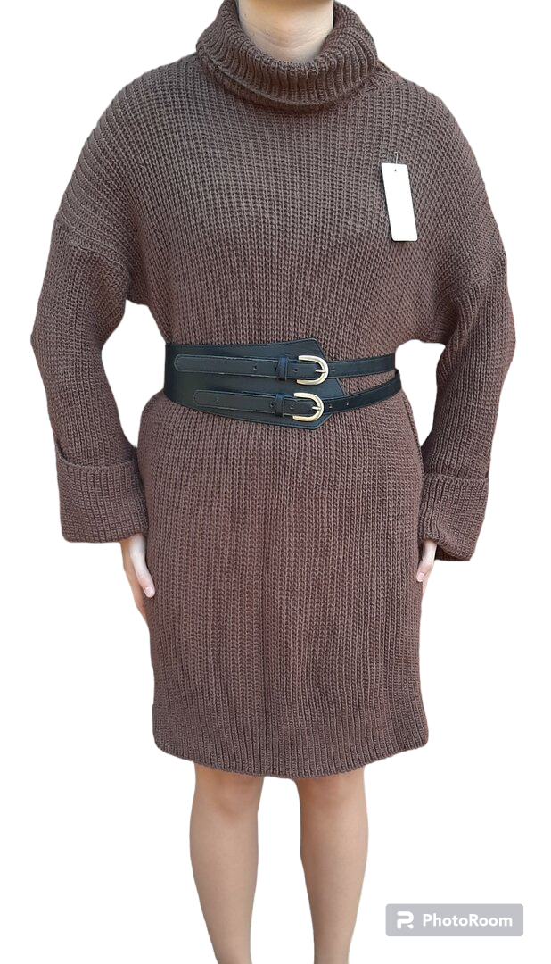 Jurk Dames Chocolade Bruin, ONE SIZE