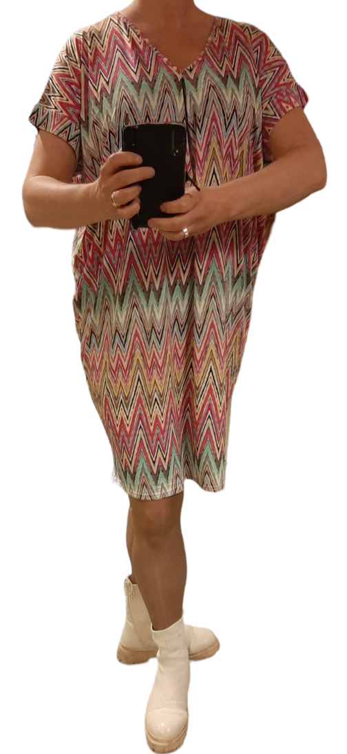  Jurk Dames Roze, ONE SIZE