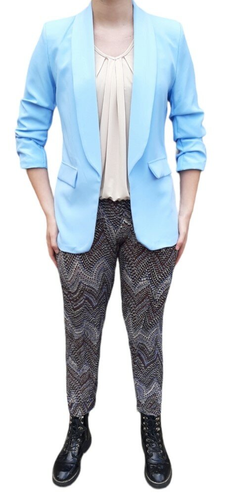 Dames Broek Bruin + Print, ONE SIZE