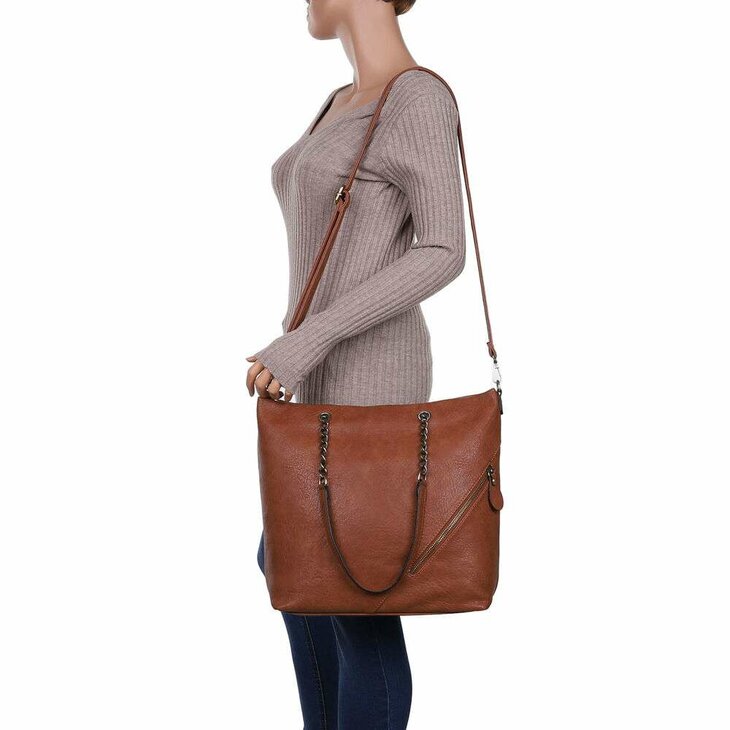 Middengrote Tas Cuoio Bruin 