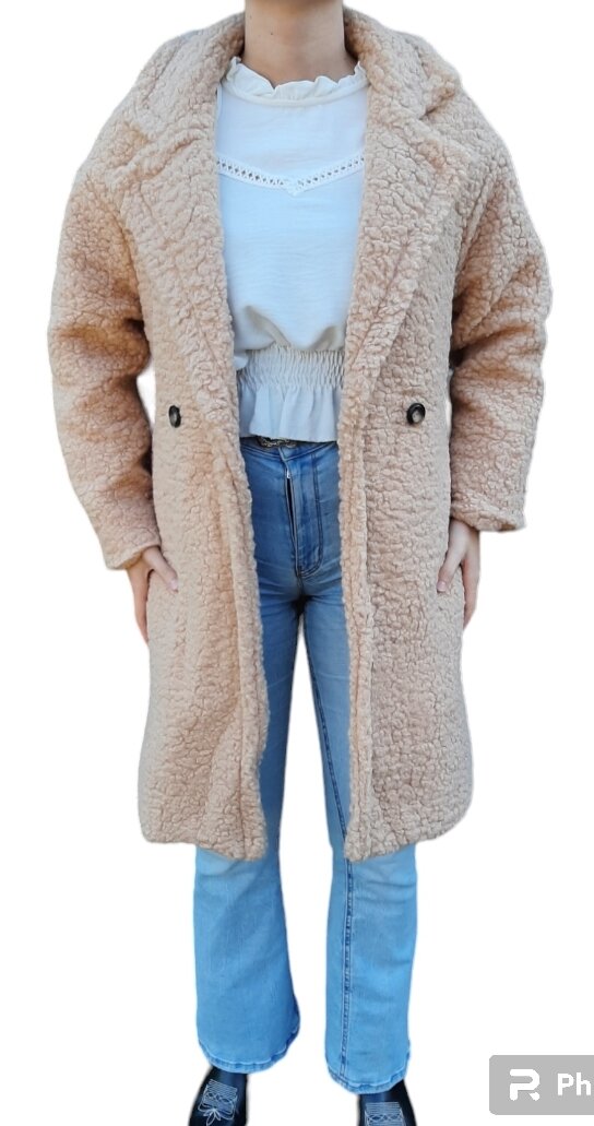 (Teddy) Winterjas Dames Camel