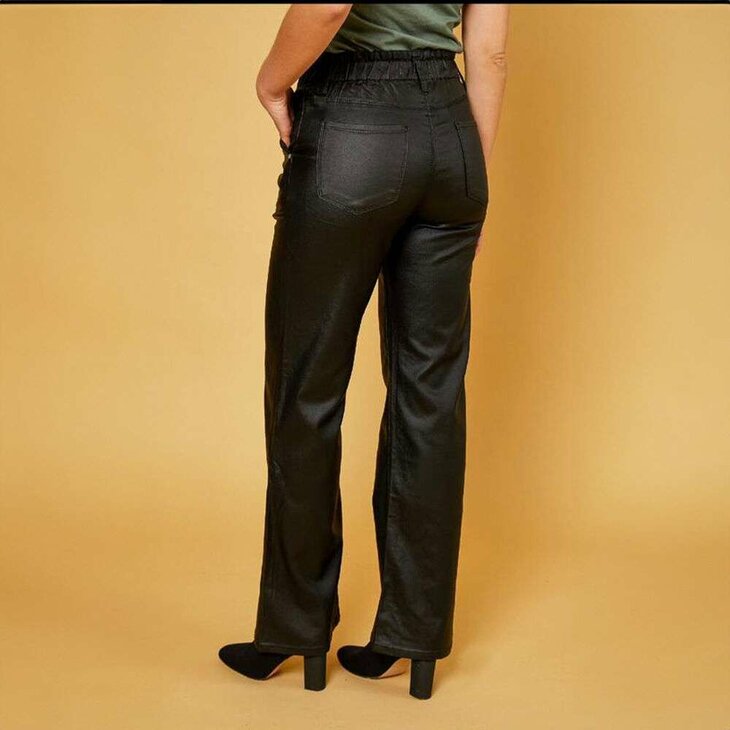 Leder-Look Broek Zwart