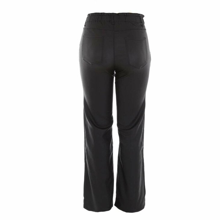 Leder-Look Broek Zwart
