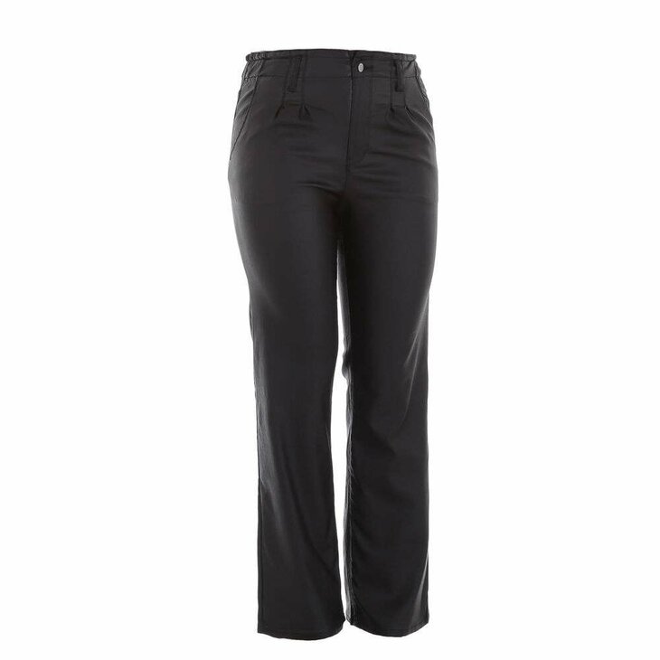 Leder-Look Broek Zwart
