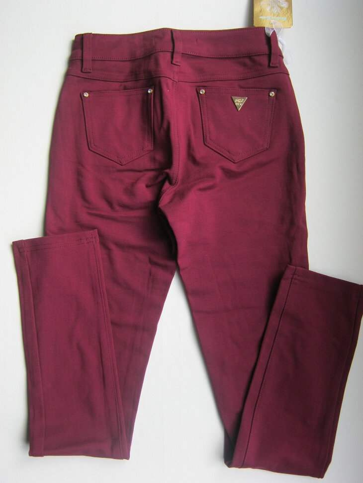 Treggings Dames Donkerrood