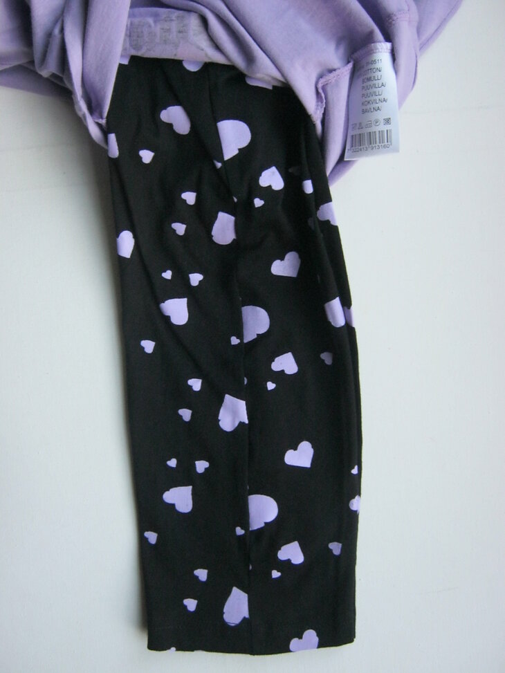 Pyjama Meisjes Lila / Zwart