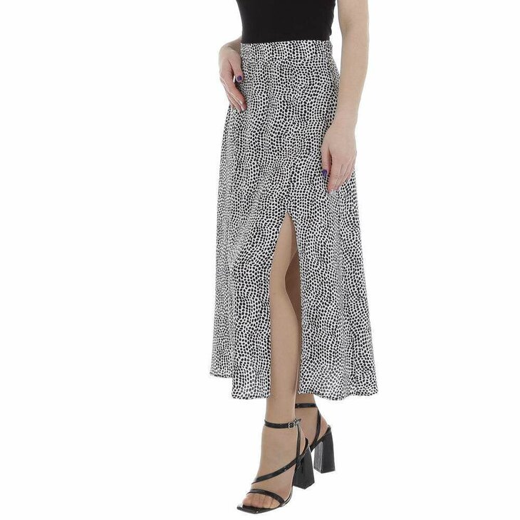 Lange Rok Dames Bloemen Wit