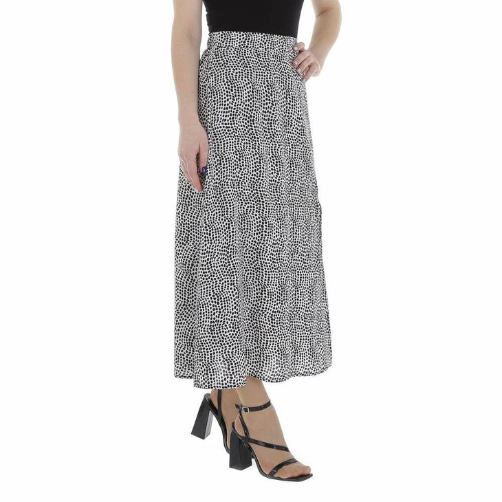 Lange Rok Dames Bloemen Wit