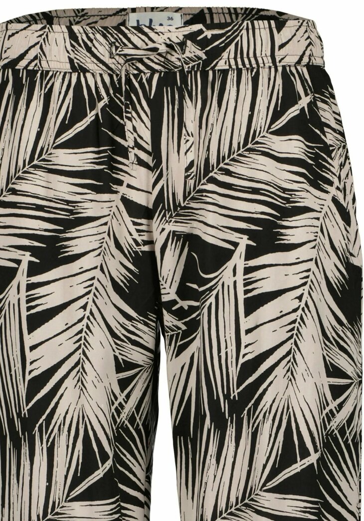 BLUE SEVEN Bloemen broek Zwart/Beige