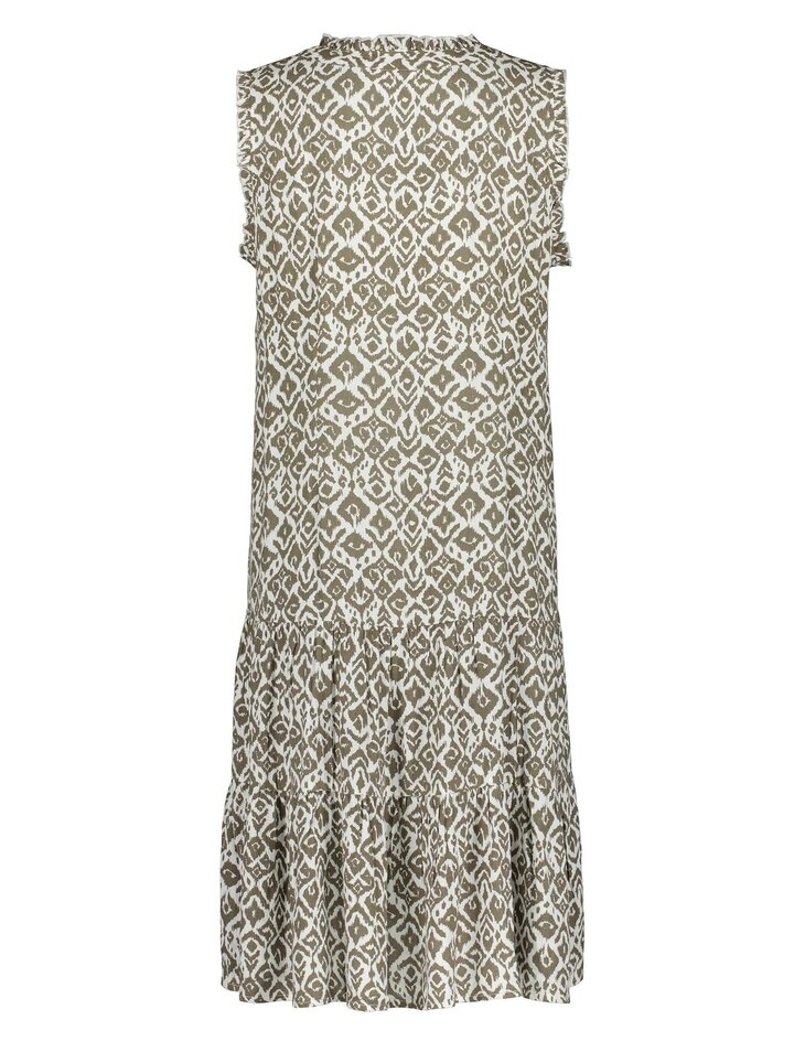 BLUE SEVEN JURK Groen / Beige