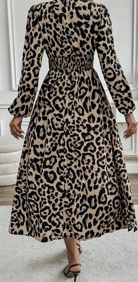 Luipaardejurk Dames Bruin / Zwart