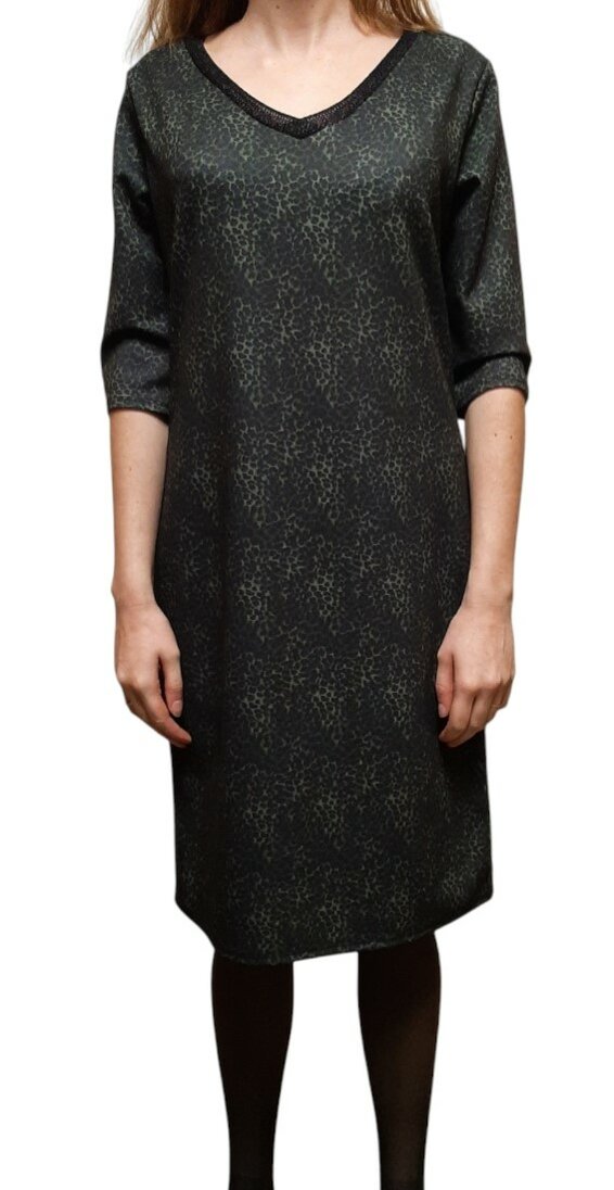 Jurk Dames Panter Donkergroen