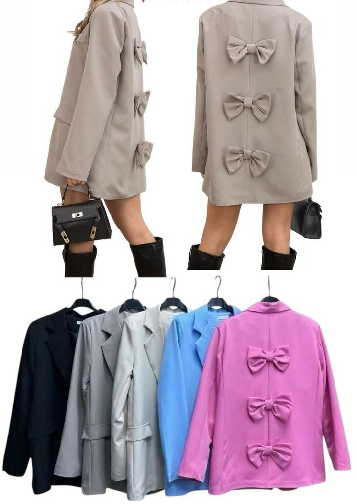 Lang Colbert met strikjes BEIGE