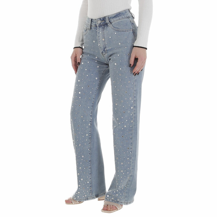 Glitter Jeans Dames Blauw