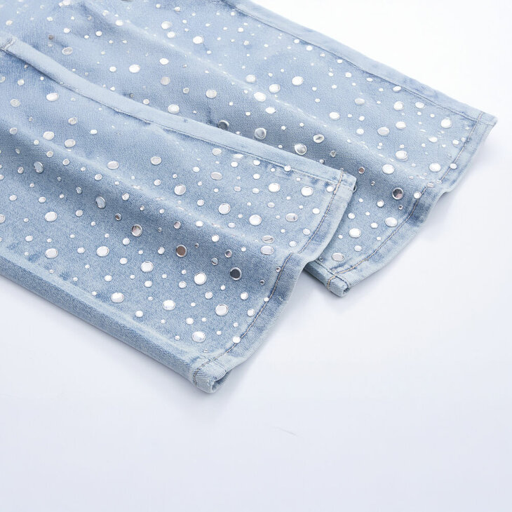 Glitter Jeans Dames Blauw