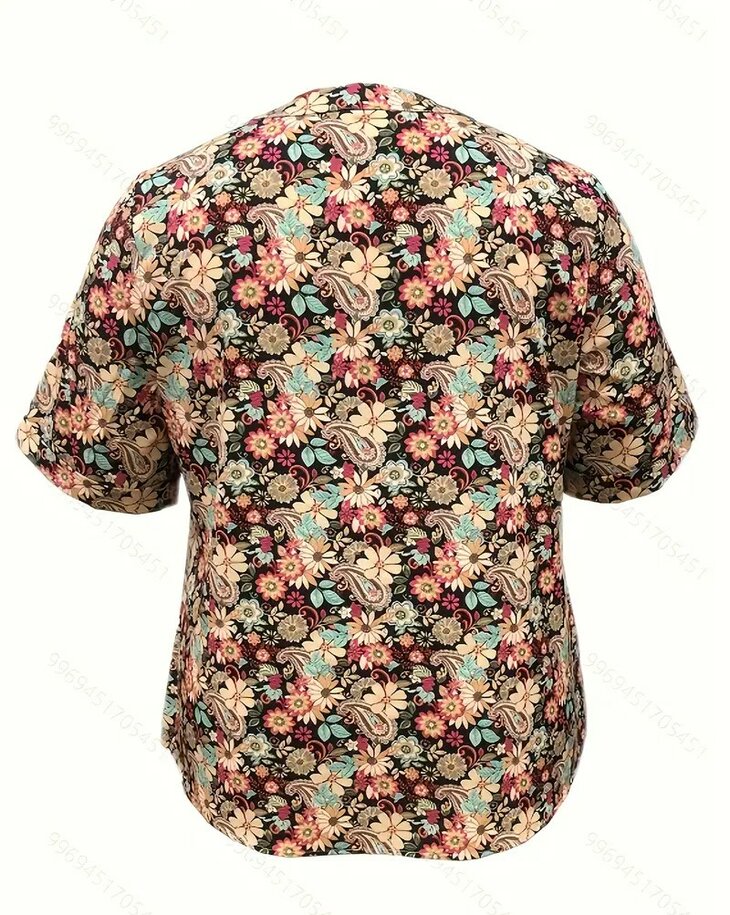 Tshirt Bloemen Beige