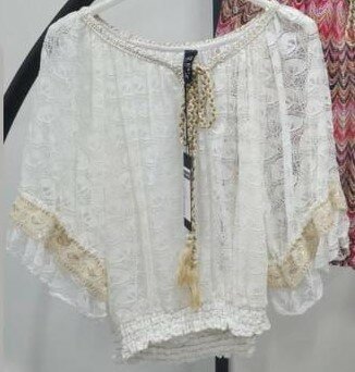 IZ NAIZ Blouse kant WIT