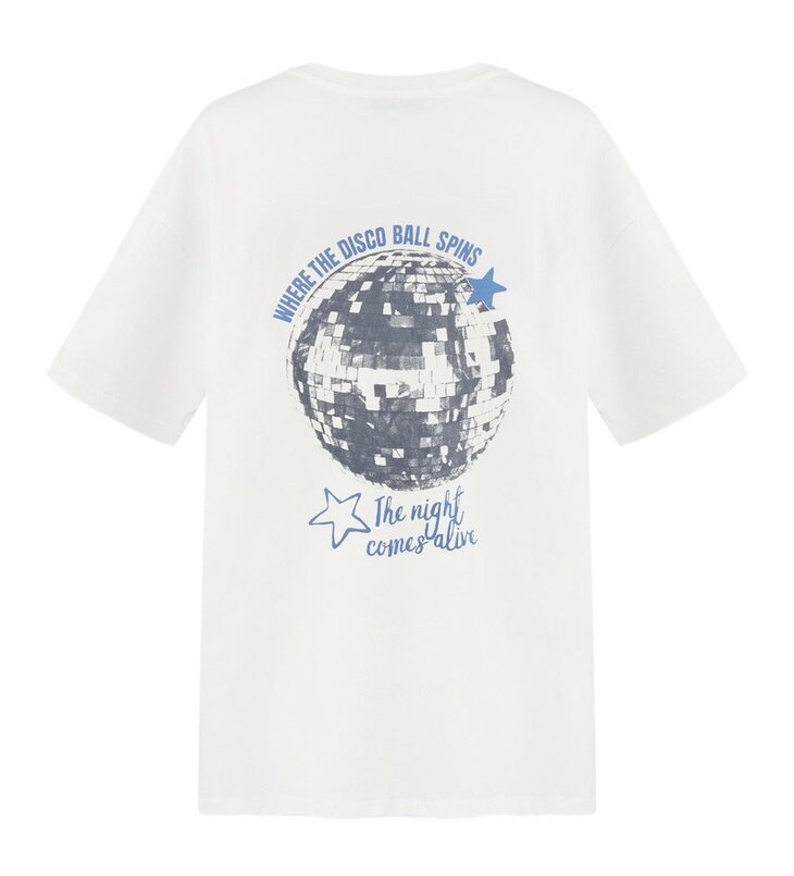 Tshirt DISCO BALL Wit