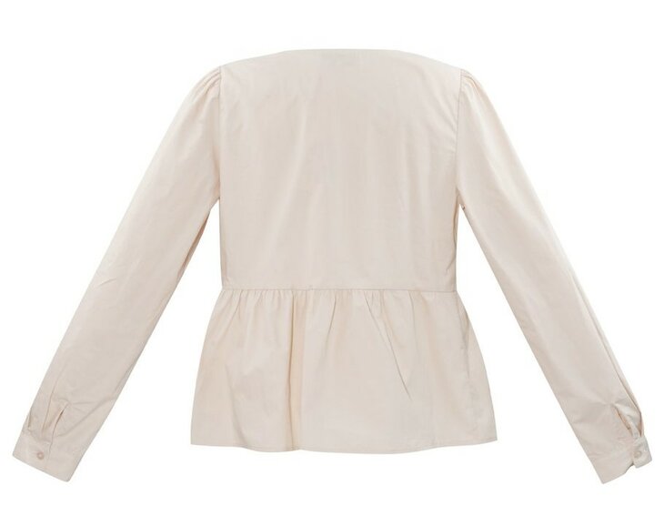 Blouse met STRIKJES Beige