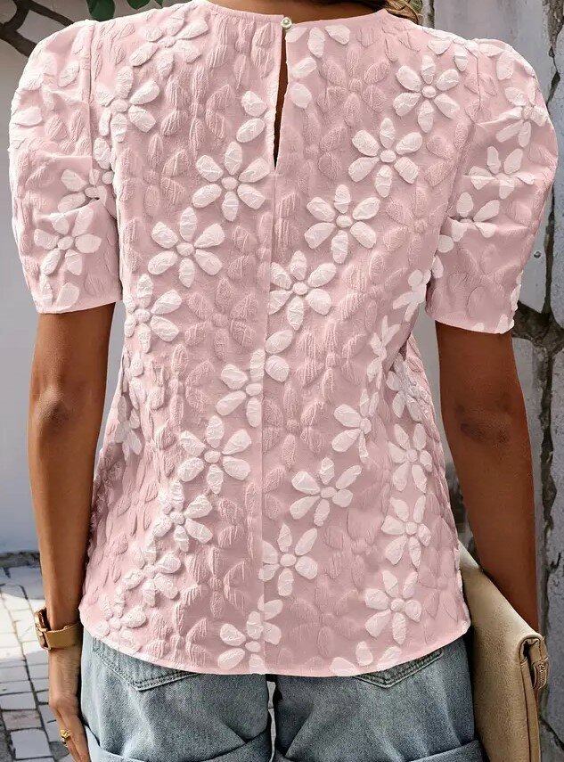 Blouse Bloemen Oud Roze