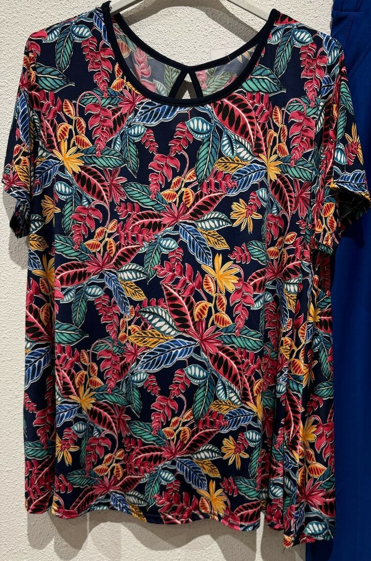 Tshirt Dames DONKERBLAUW, ONE SIZE