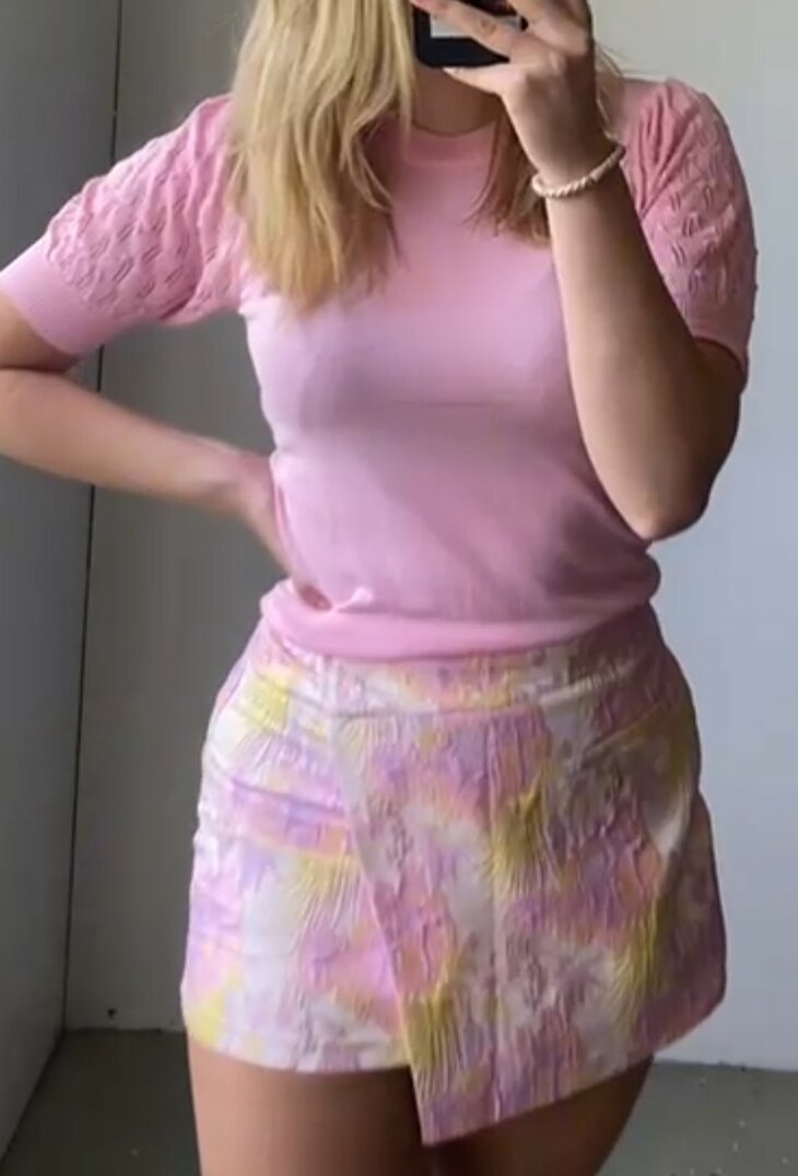 Broekrokje Bloemen ROZE